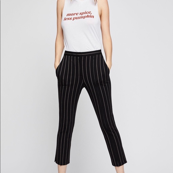 BNWT....BCBG Striped Crop Trouser - Picture 1 of 5
